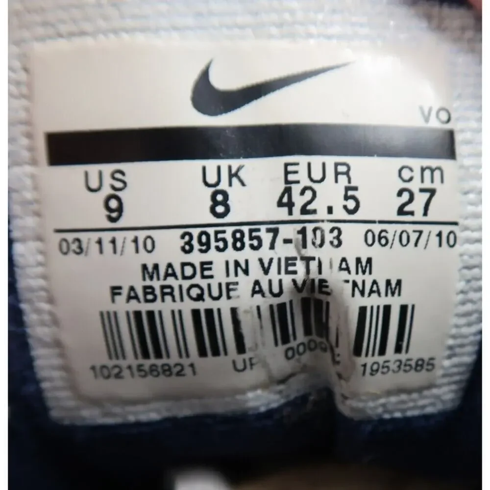 Nike Shoes Mens 9 Athletic Trainers Basketball Sneaker Overplay Mid White Blue